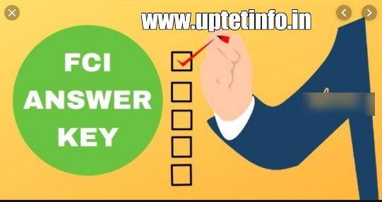 FCI Manager Answer key 2019