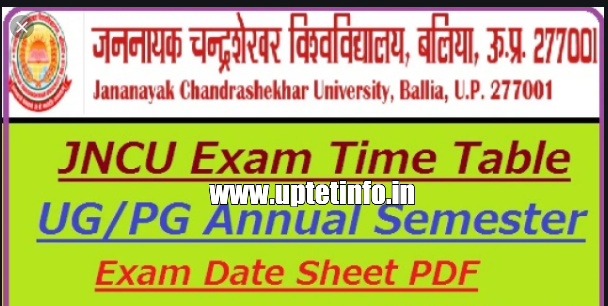 JNCU B.ed 1st Year Time Table 2020