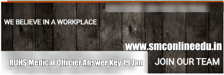 RUHS MO Answer key 19 January 2020