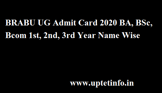 BRABU UG Admit Card 2020