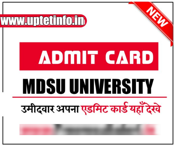 MDSU MA/ Msc/ Mcom Admit Card 2020 Previous & Final