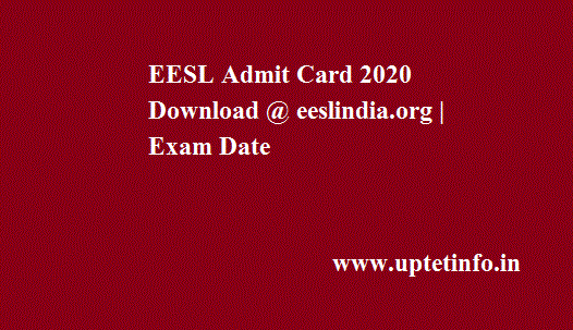 EESL Admit Card 2020