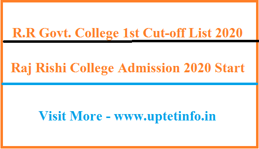 R.R Govt. College 1st, 2nd, 3rd Cut-off List 2020