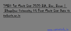 TMBU UG 3rd Merit List 2021
