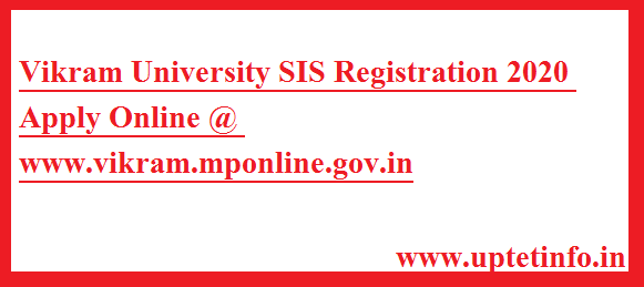 Vikram University SIS Registration 2020