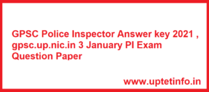 GPSC Police Inspector Answer key 2021