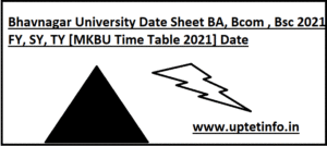 Bhavnagar University Date Sheet 2021