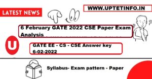 6 February GATE 2022 CSE Paper Exam Analysis