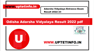 Odisha Adarsha Vidyalaya Result 2022 pdf Class 6th
