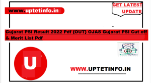 Gujarat PSI Result 2022 Pdf