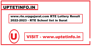 www.rte.orpgujarat.com RTE Lottery Result 2022-2023