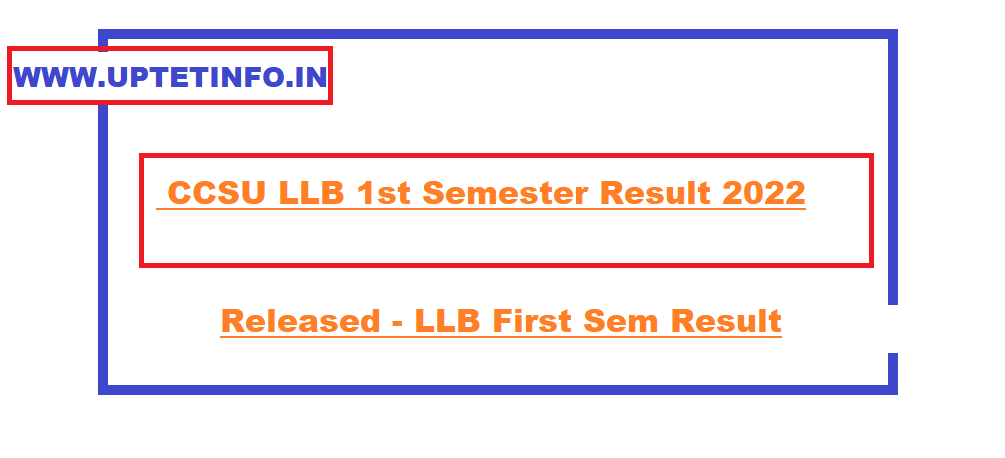 CCSU LLB 1st Semester Result 2022