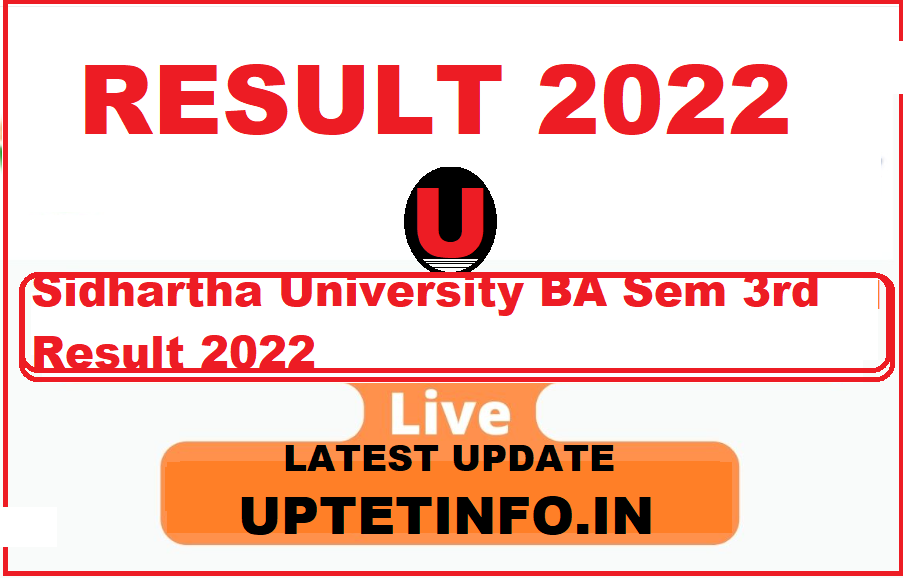 Sidhartha University BA Sem 3rd Result 2022