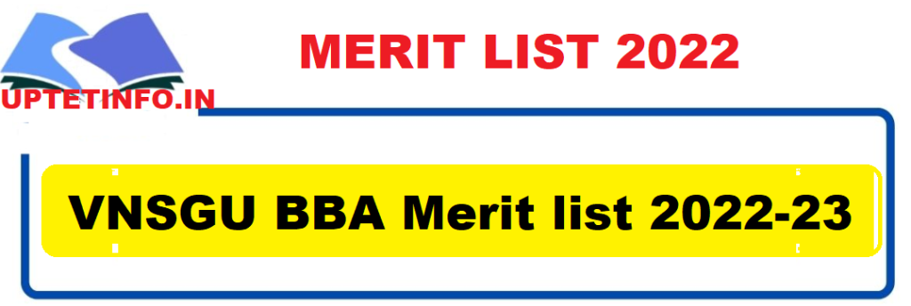 VNSGU BBA Merit list 2022-23 Pdf