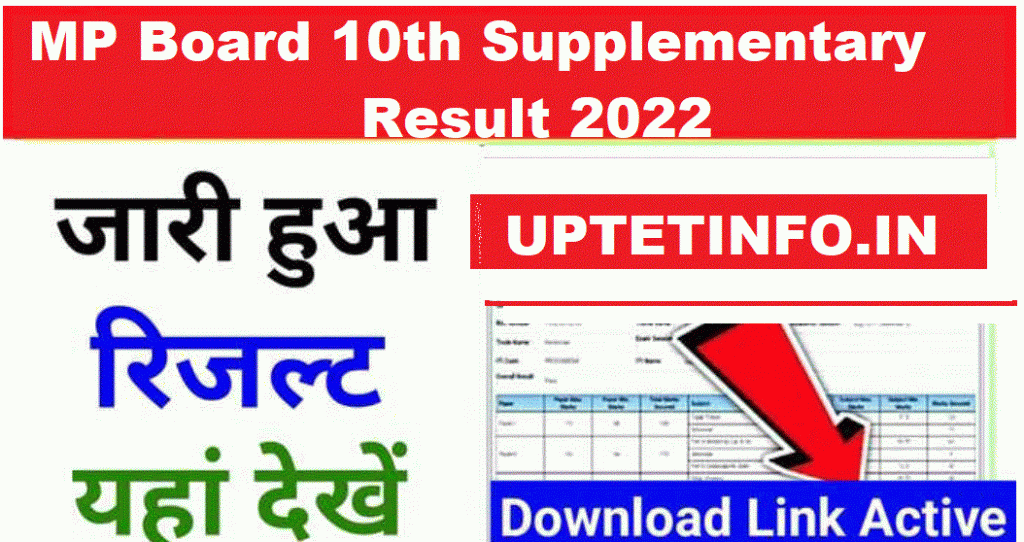 mp board 10th supplementary result 2022