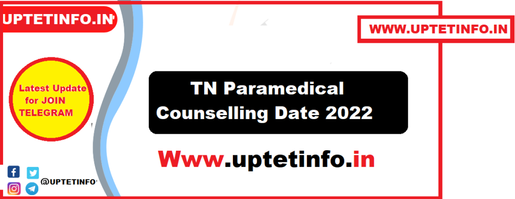 TN Paramedical Counseling Date 2022