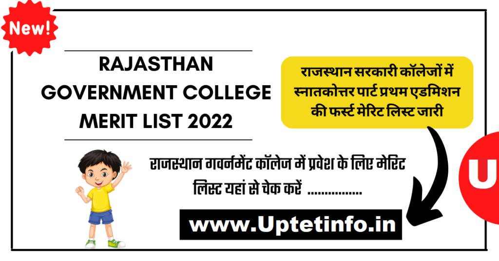 Rajasthan Govt College 2nd Merit List 2022 23