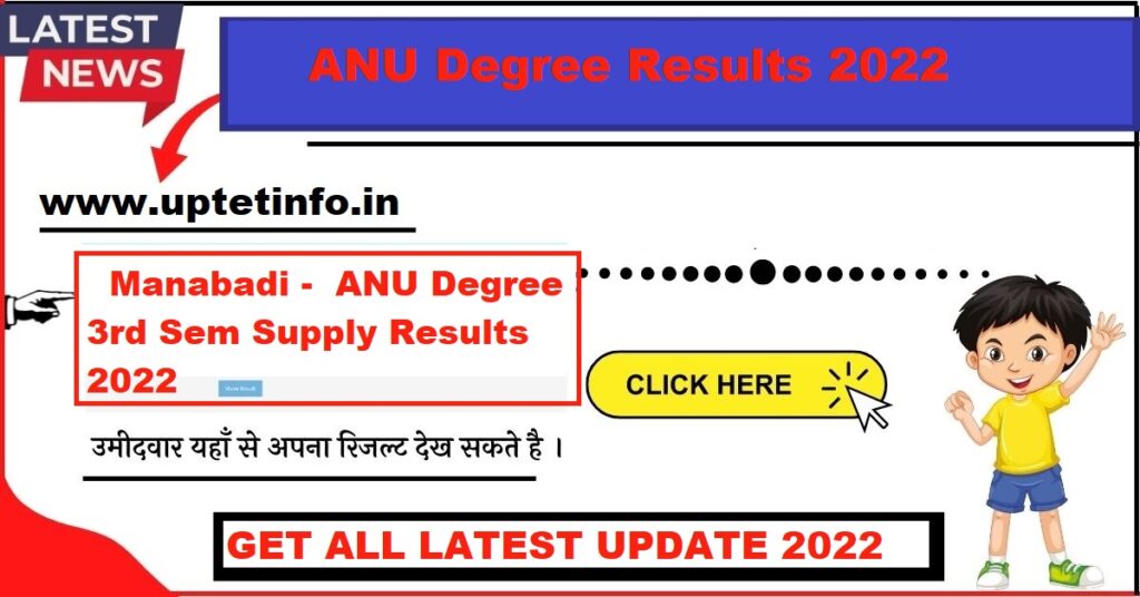 Manabadi ANU Degree 3rd Sem Supply Results 2025 Manabadi link