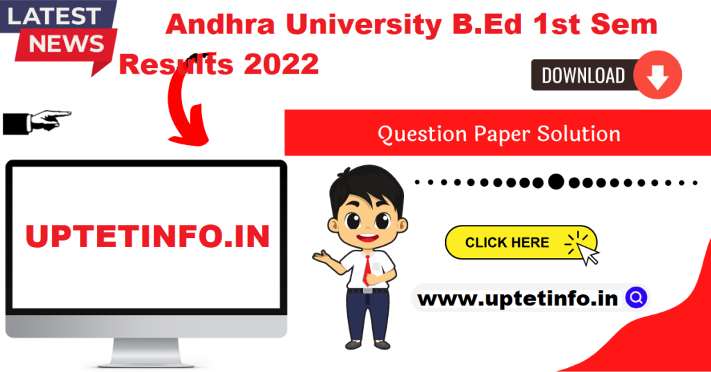  Andhra University B.Ed 1st Sem Results 2022  