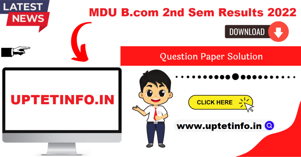 MDU B.com 2nd Sem Results 2022