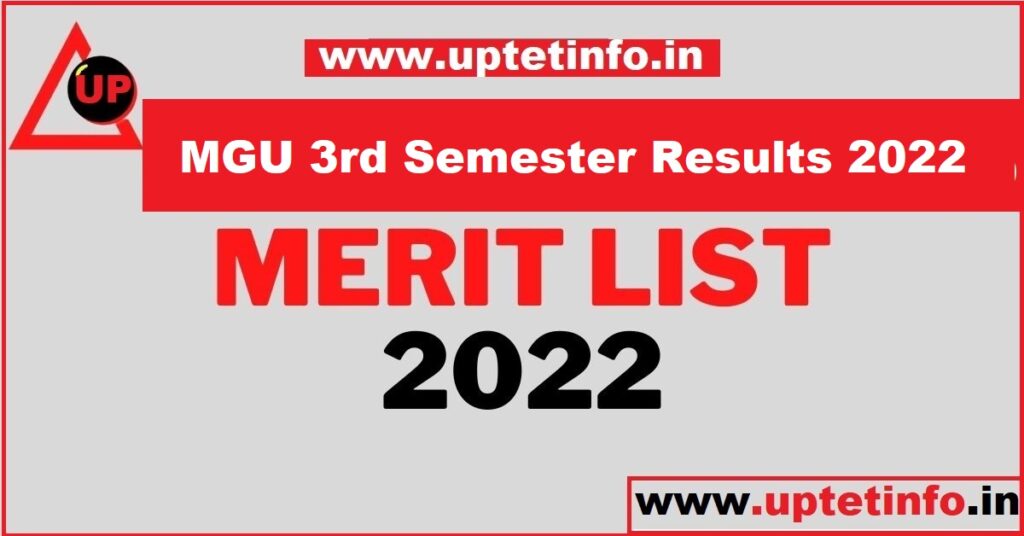 MGU 3rd Semester Results 2022