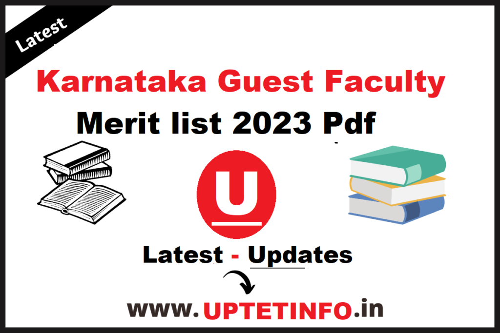 Karnataka Guest Faculty Merit list 2023 Pdf