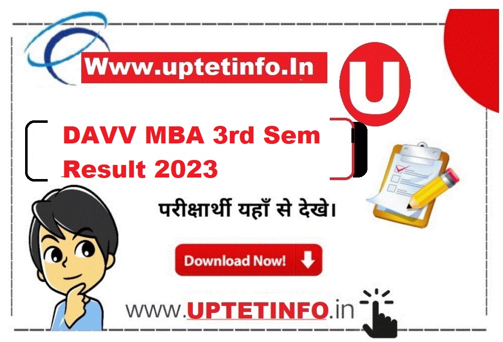 DAVV MBA 3rd Sem result 2023