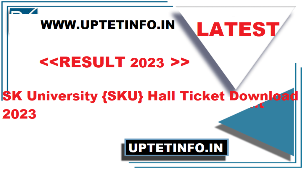 SK University {SKU} Hall Ticket Download 2023