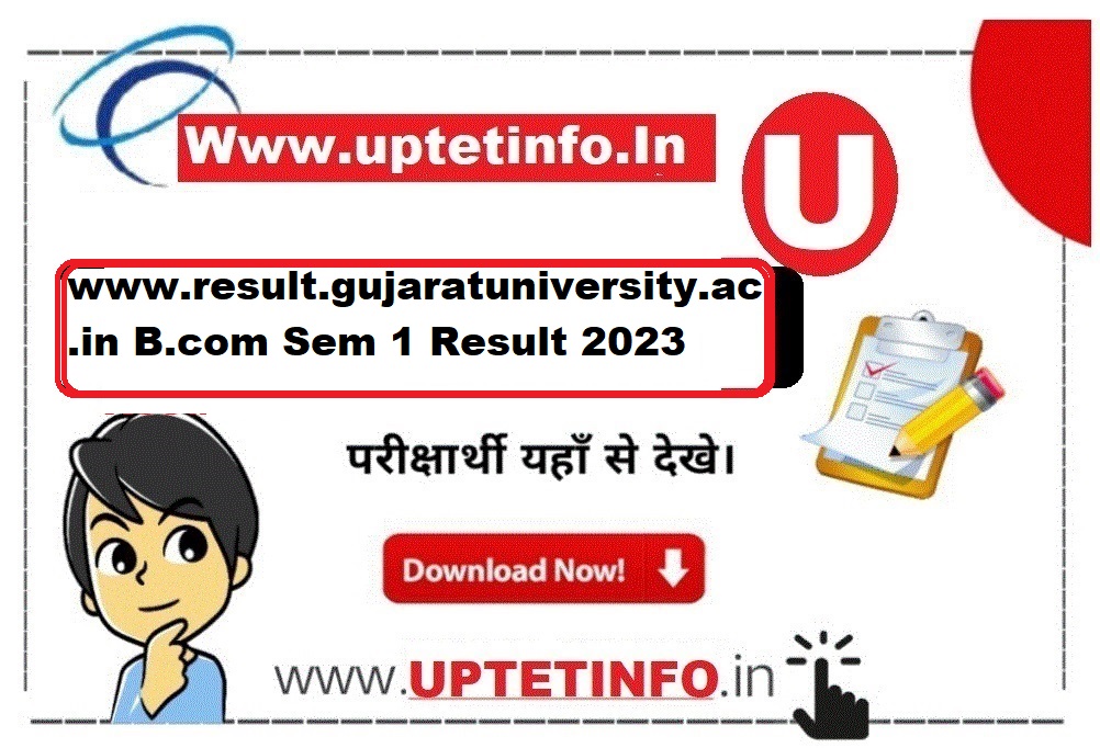 Www.result.gujaratuniversity.ac.in B.com Sem 1 Result 2023 ...