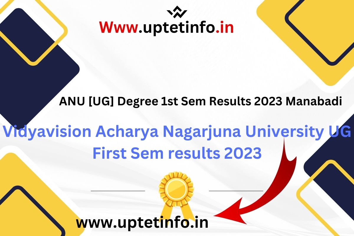 ANU [UG] Degree 1st Sem Results 2024 Manabadi {Link} Vidyavision