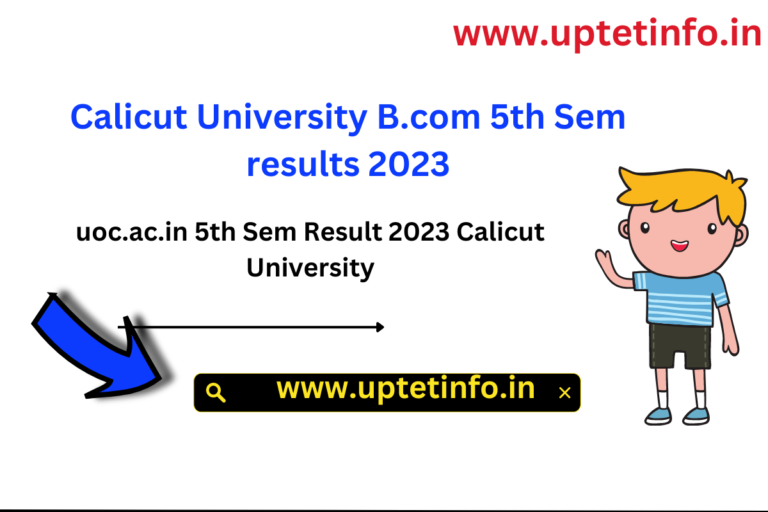 Calicut University B.com 5th Sem Results 2023 Uoc.ac.in 5th Sem Result ...