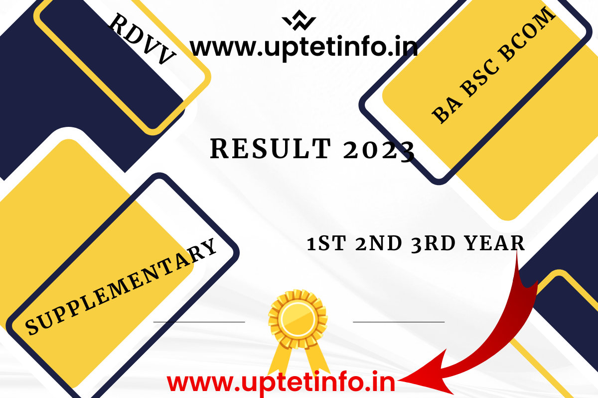 RDVV BA BSC BCOM Supplementary Result 2023 1st 2nd 3rd Year