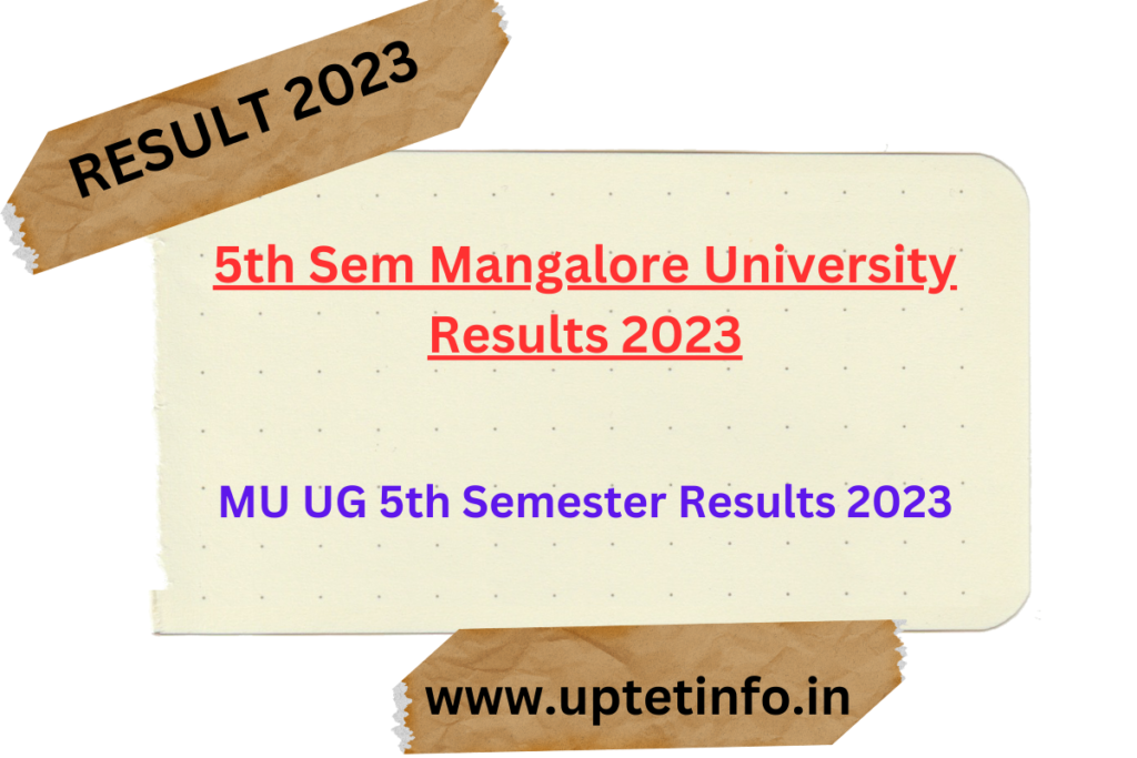 5th Sem Mangalore University Results 2023