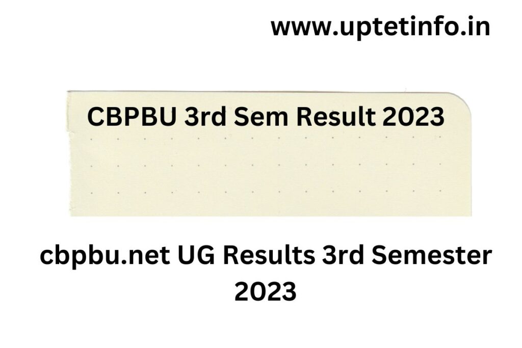 CBPBU 3rd Sem Result 2023