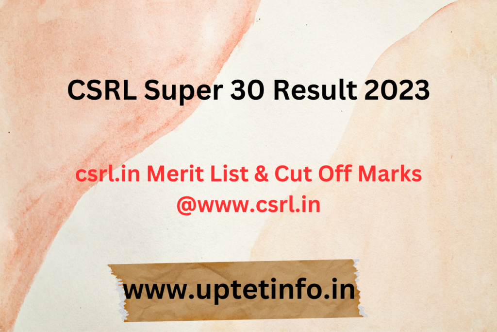CSRL Super 30  Result 2023
