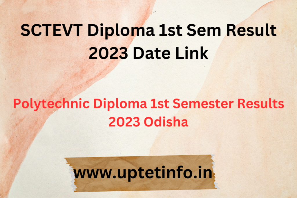 SCTEVT Diploma 1st Sem Result 2023 Date Link