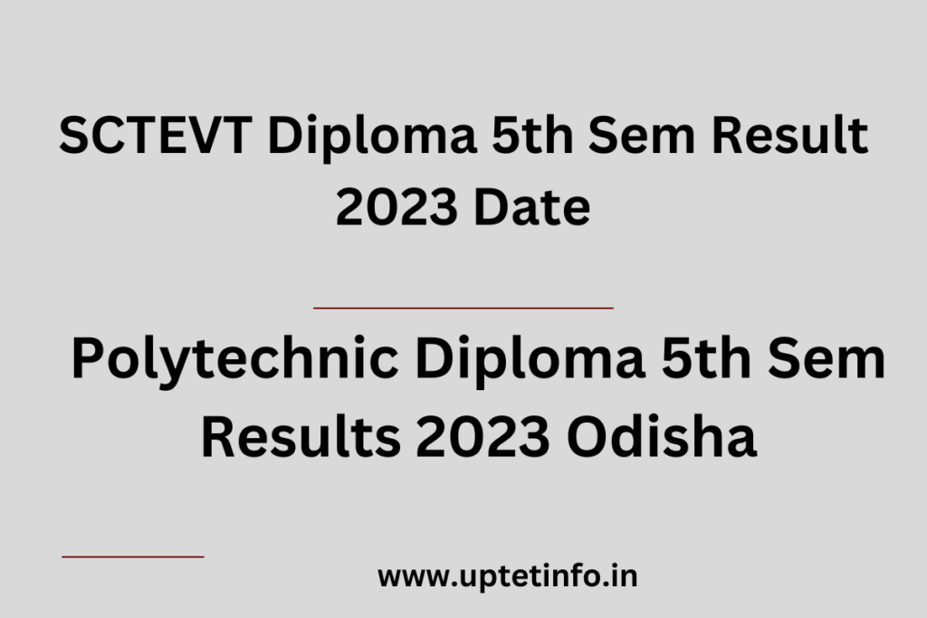 SCTEVT Diploma 5th Sem Result 2023 Date 