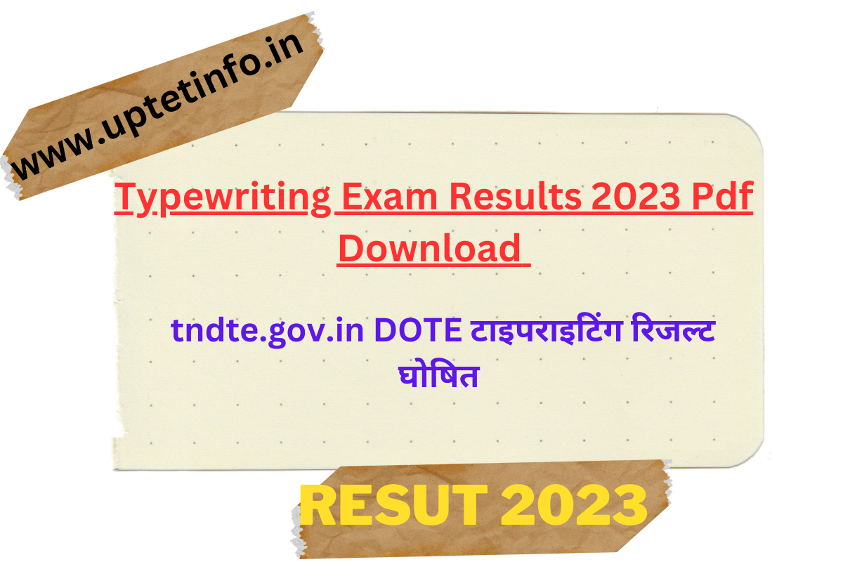 Tndte Gov In Shorthand Results Feb February Exam Typewriting Results Date Link