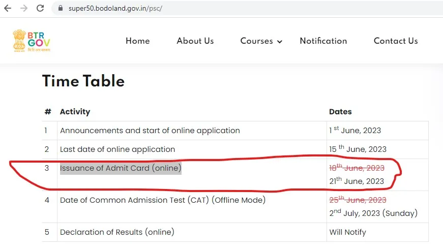 Bodoland Super 50 Admit Card 2023 