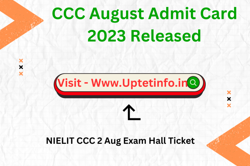 CCC Admit card August 2023