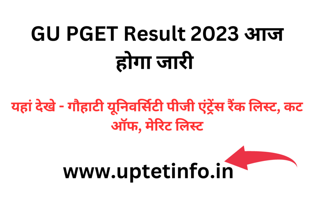 GU PGET Entrance Merit List 2023 