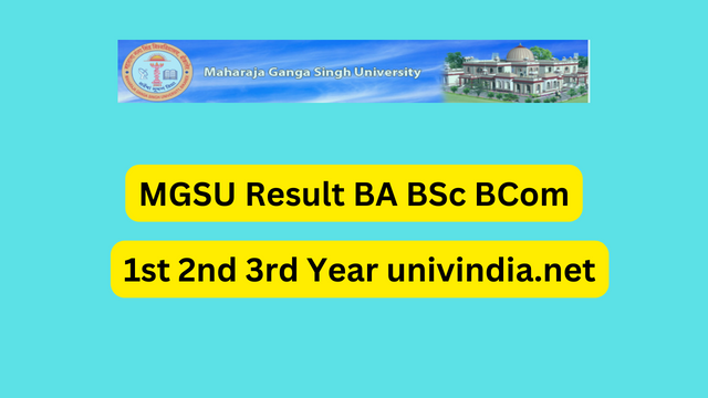 Www.univindia.net MGSU B.A 2nd {Second} Year Result Name Wise 2023 ...