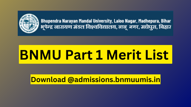 BNMU Merit List 2023