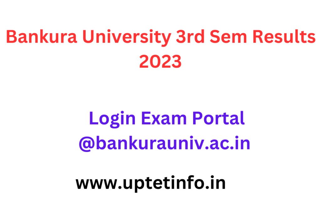 Bankura University 3rd Sem Results 2023