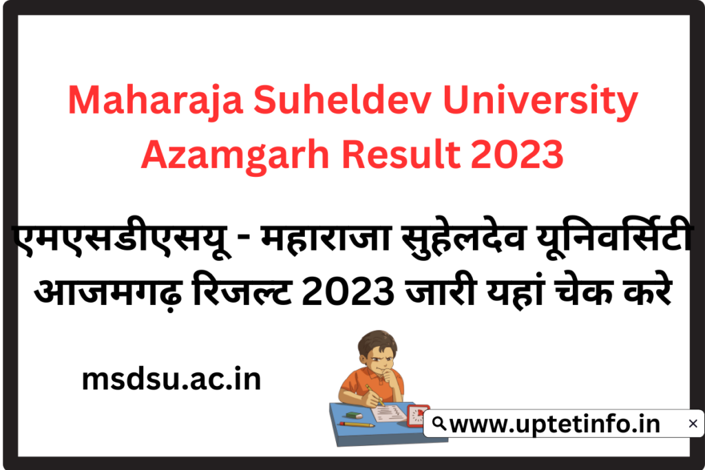 Maharaja Suheldev University Azamgarh Result 2023