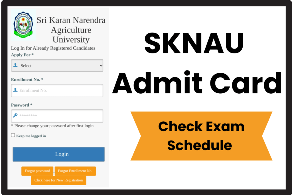 SKNAU Admit Card 2023