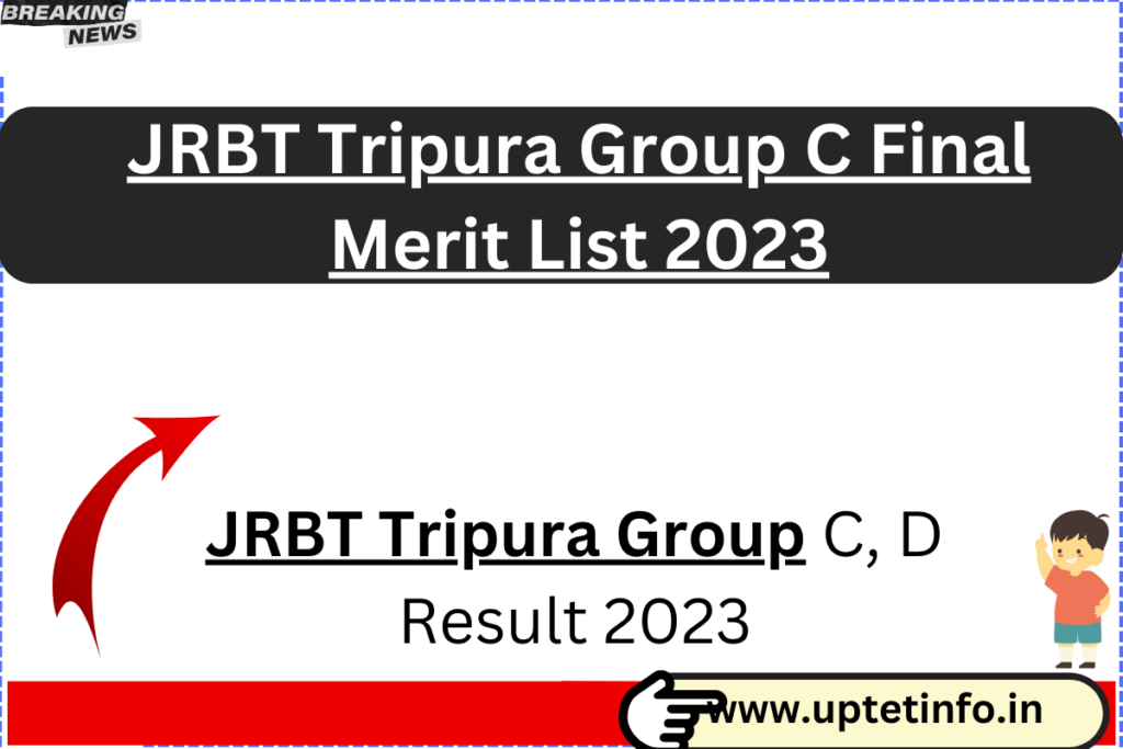 JRBT Tripura Group C Final Merit List 2023