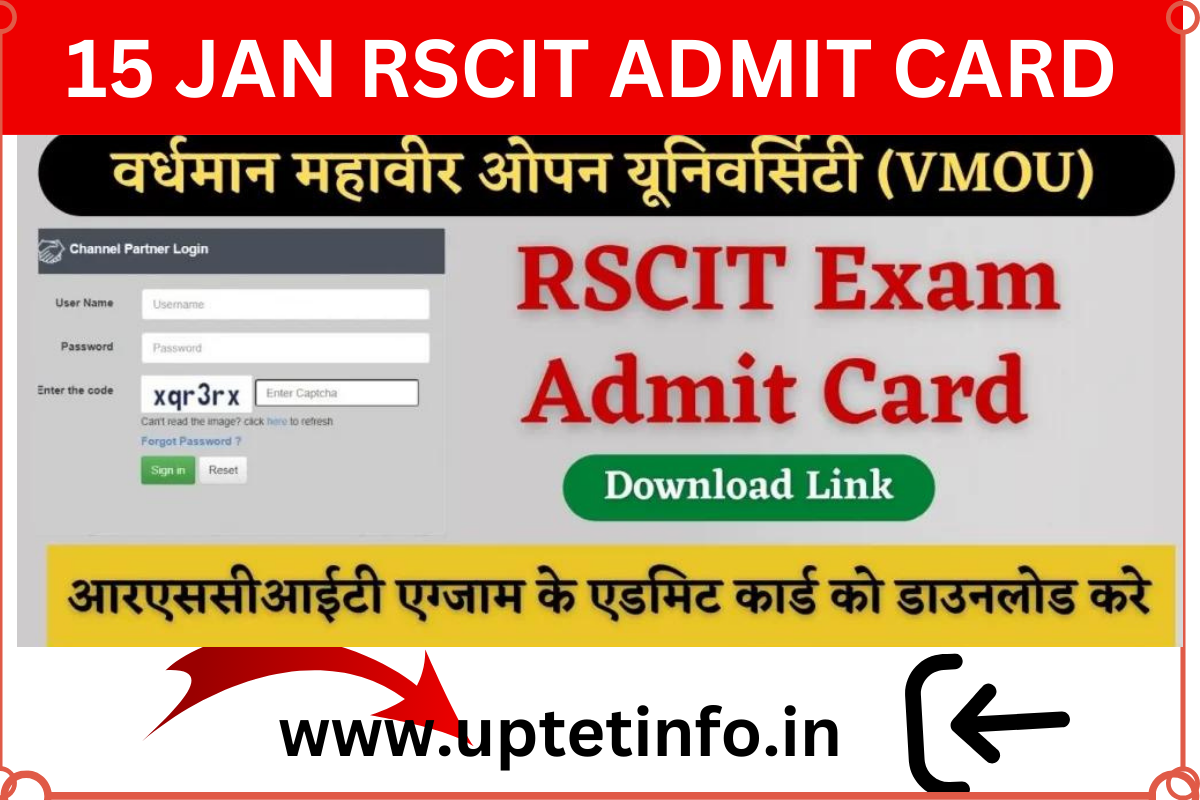 RSCIT Admit Card 21 January