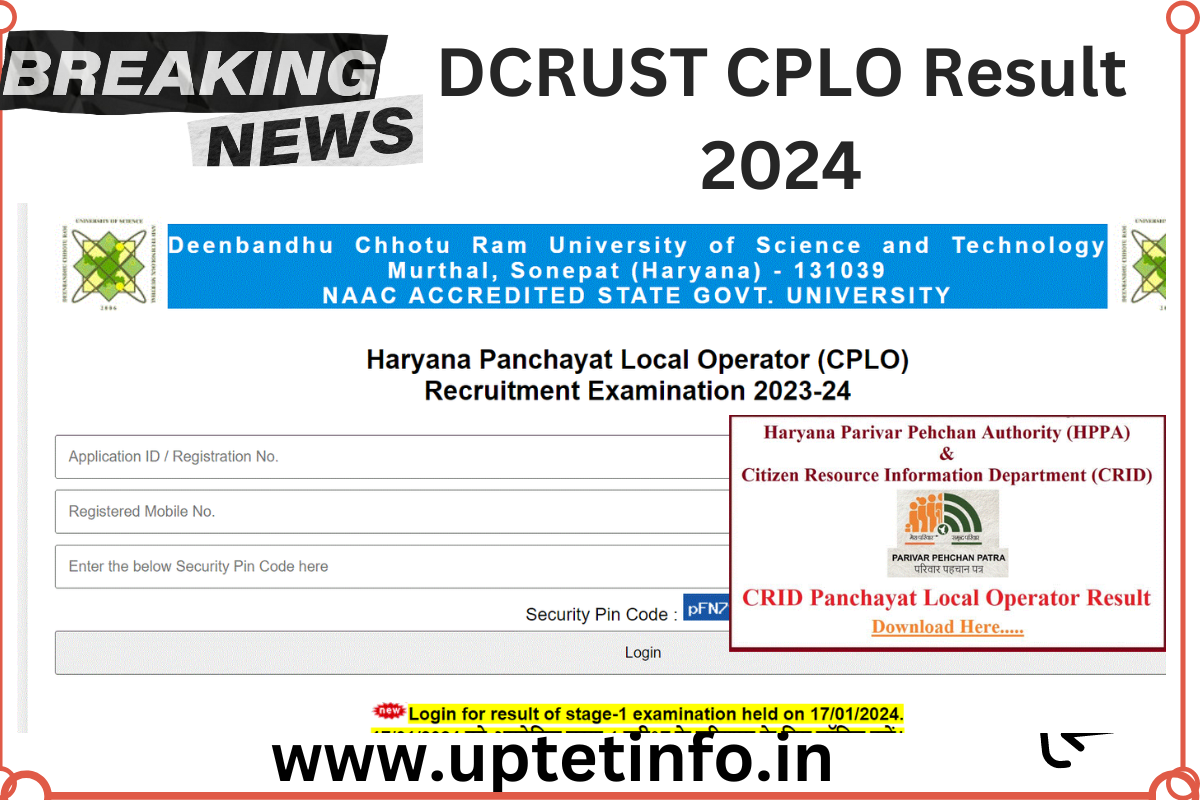 DCRUST CPLO Result 2024