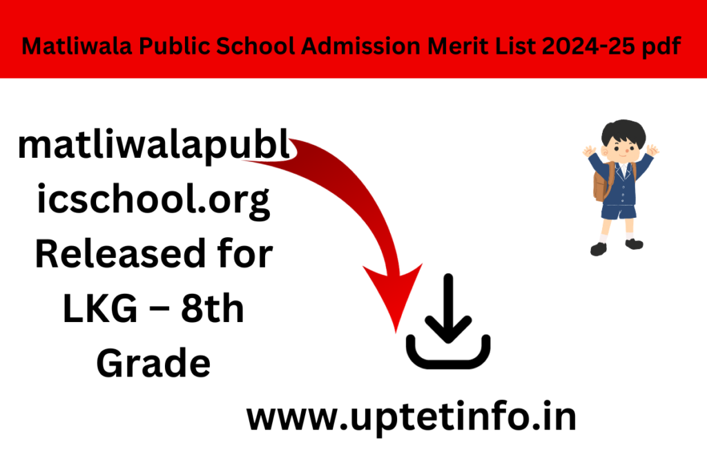 Matliwala Public School Admission Merit List 202425 pdf